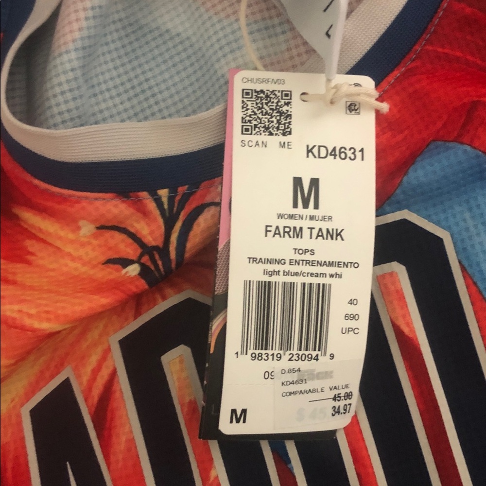 New Farm Rio adidas Tropical Floral Jersey  Tank - Picture 10 of 16